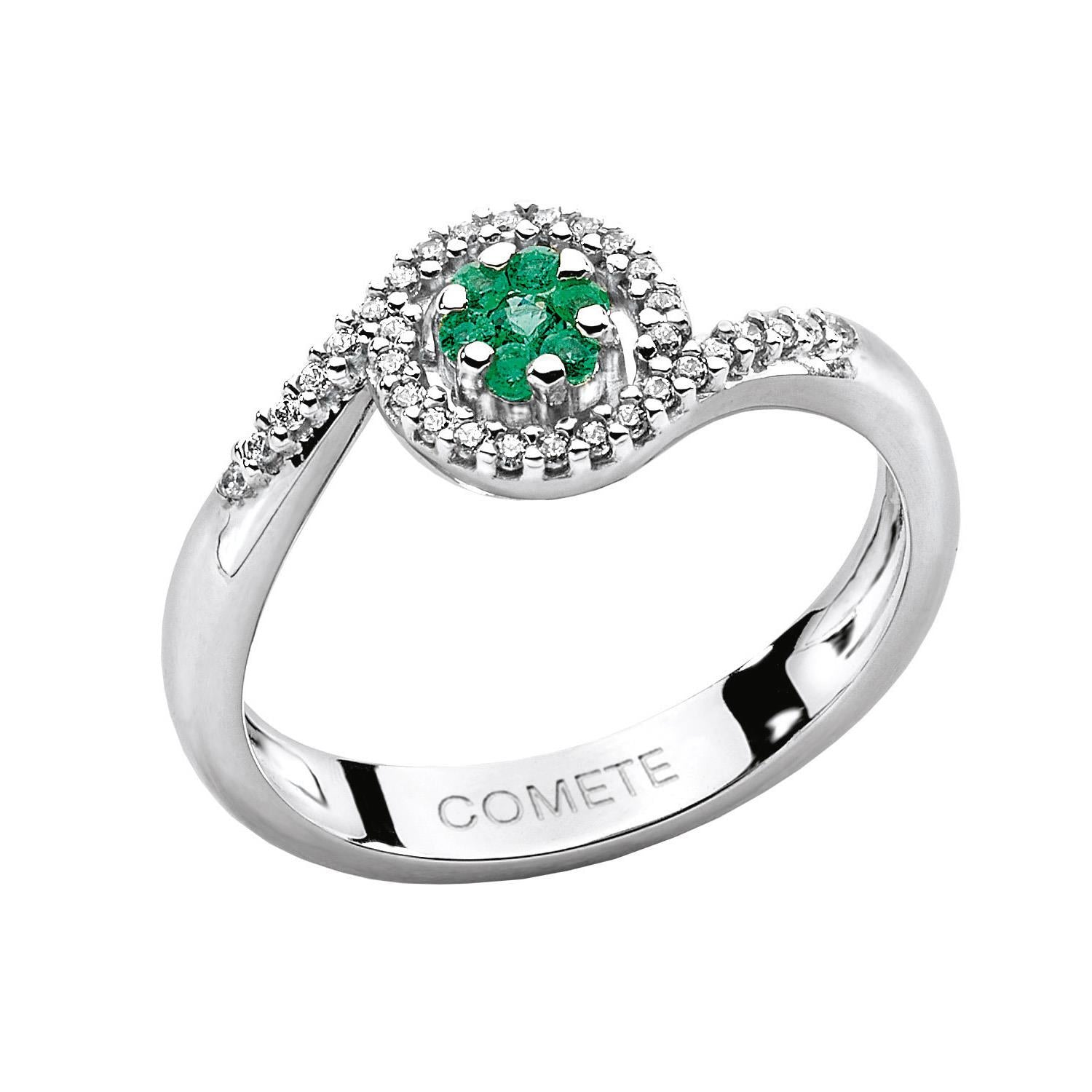 Comete Gioielli - Anello Smeraldo e diamanti