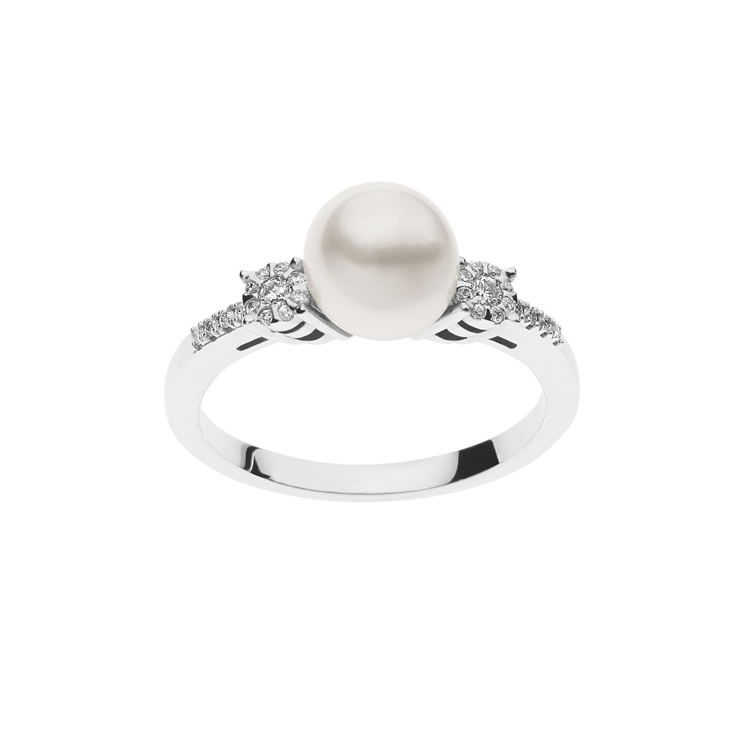 Comete Gioielli - Anello Diamanti E Perla