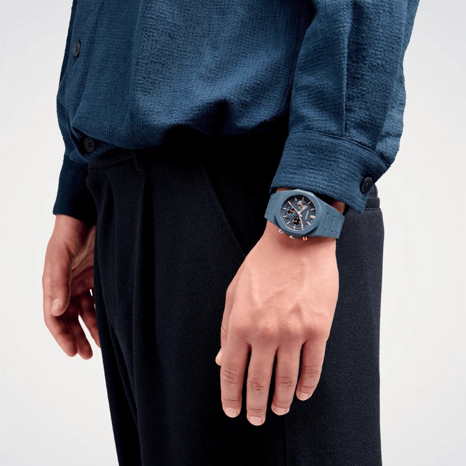 D1 Milano - Orologio Neptune Blue Polychrono 40,5mm Quarzo