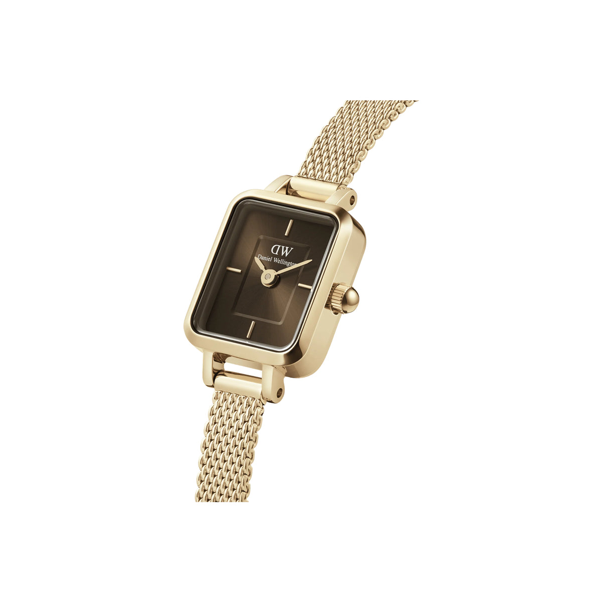 Daniel Wellington - Orologio Quadro Mini Evergold G 15x18 Ambra