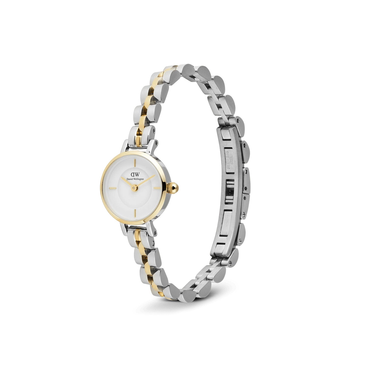 Daniel Wellington - Orologio Petite Mini Arch 3-Link 19mm Two Tone Gold Quarzo