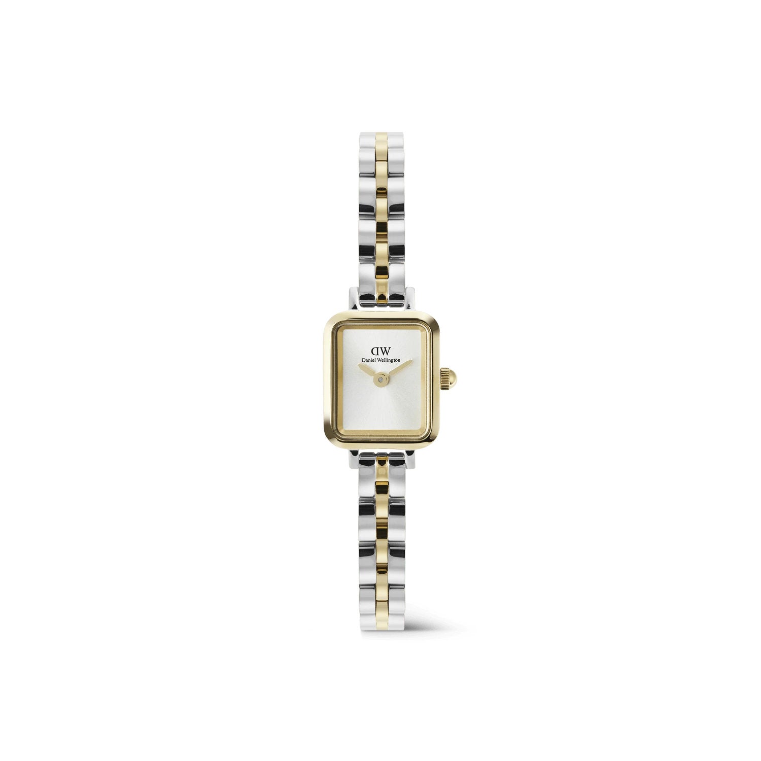 Daniel Wellington - Orologio Quadro Mini Arch 3-Link 15x18mm Two Tone Gold Quarzo