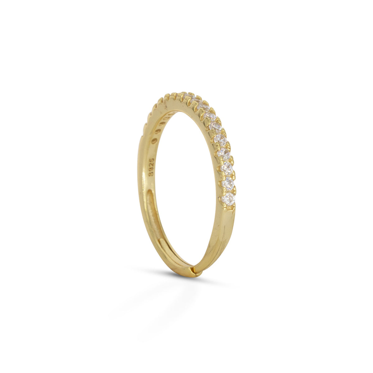 Anello Dilvdò mezza veretta in argento oro donna