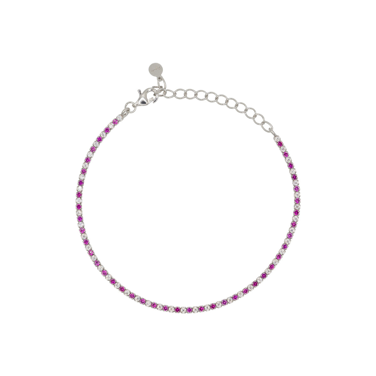 Bracciale Dilvdò tennis 1,5 mm rosso