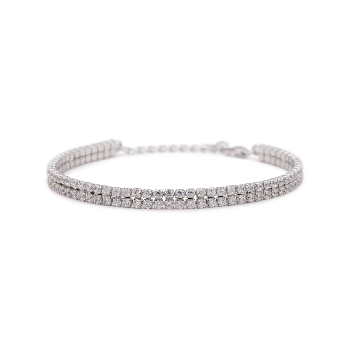 Bracciale Dilvdò double tennis in argento