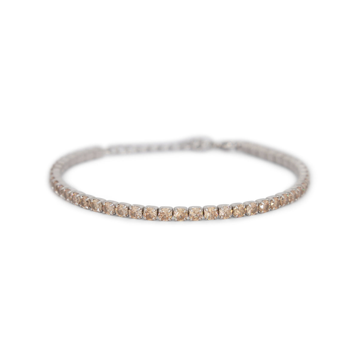 Bracciale Dilvdò tennis 3 mm in argento rosa donna