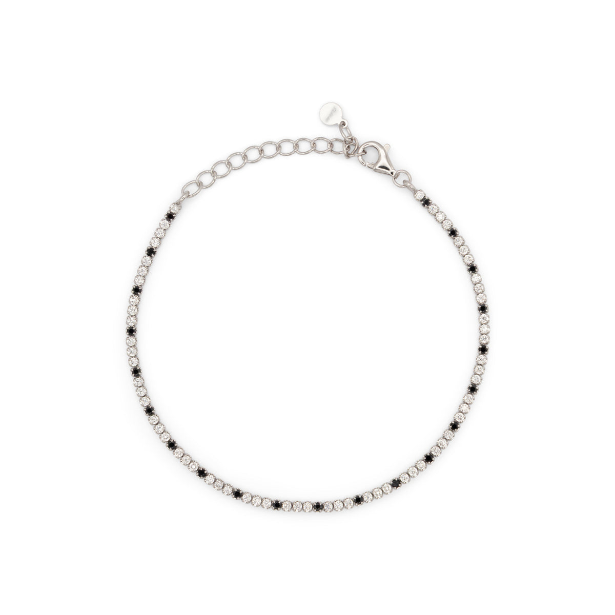 Bracciale Dilvdò tennis 1,5 mm nero