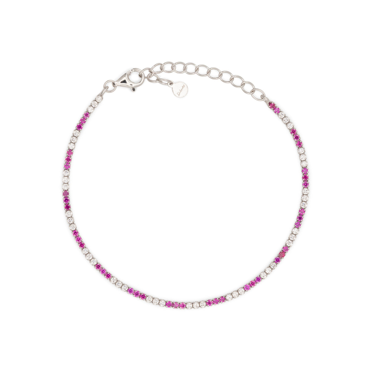 Bracciale Dilvdò tennis 1,5 mm rosso
