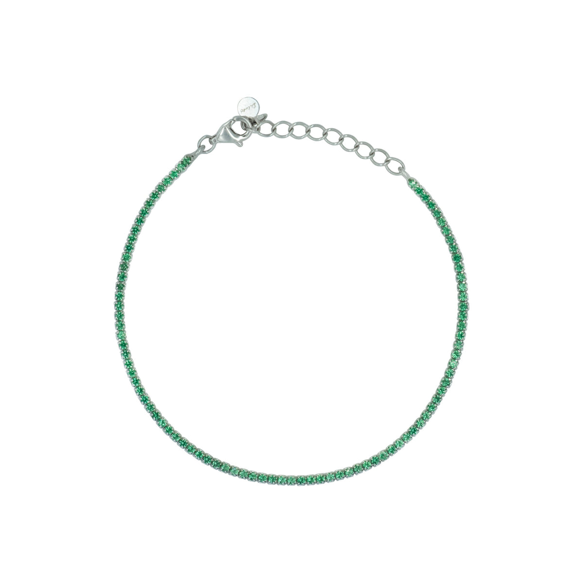 Bracciale Dilvdò tennis 1,5 mm verde