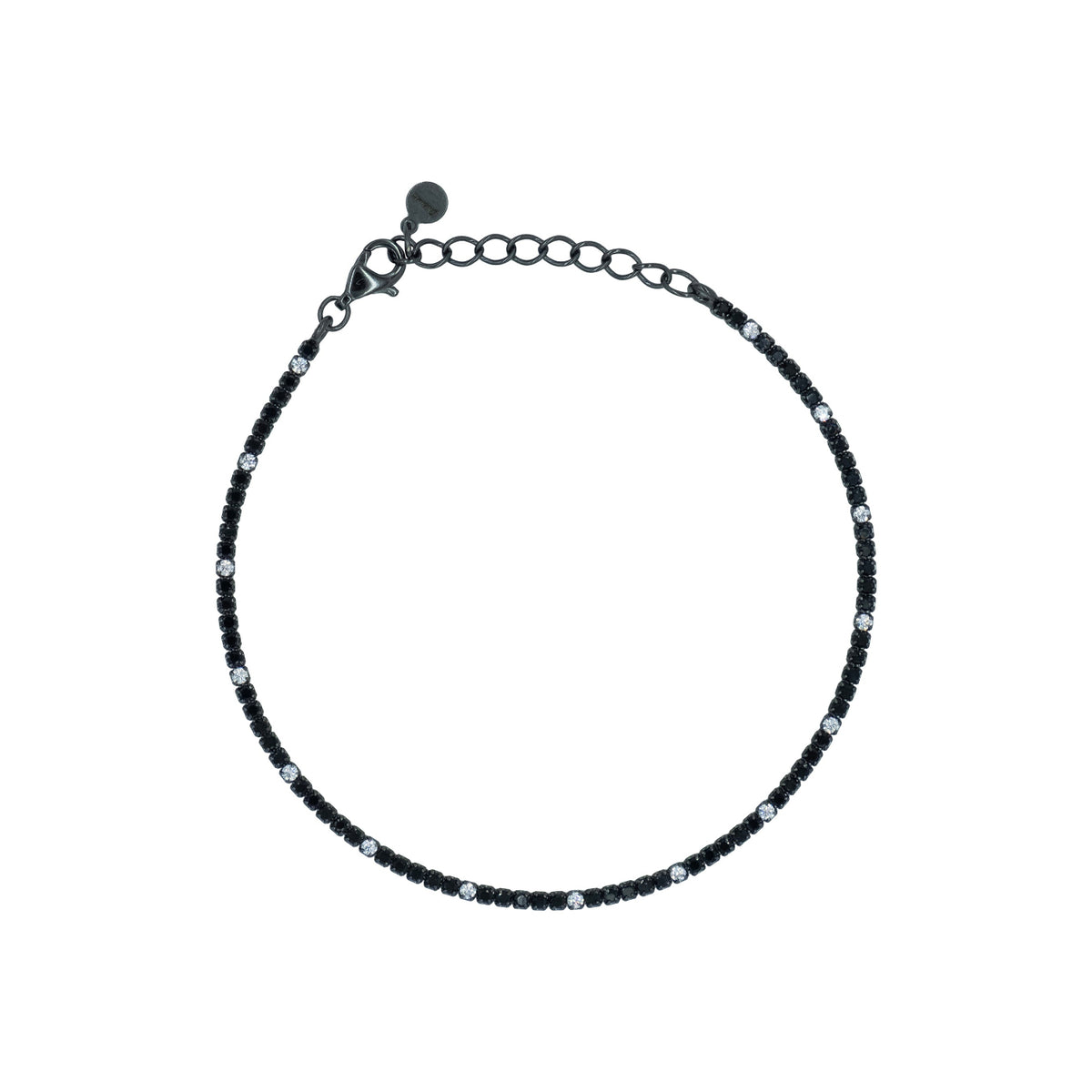 Bracciale Dilvdò tennis 1,5 mm nero