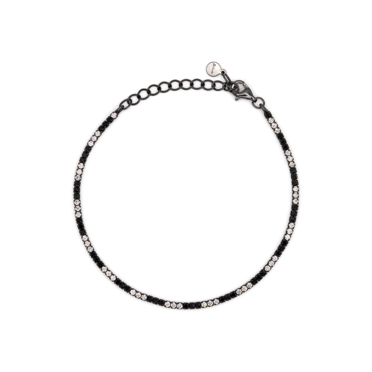 Bracciale Dilvdò tennis 1,5 mm nero