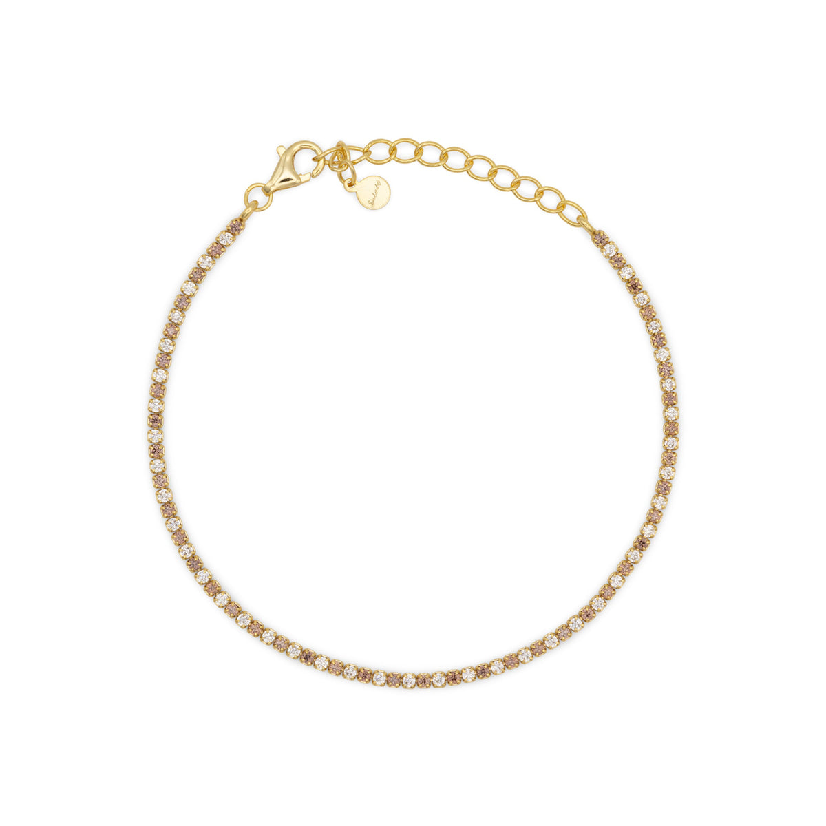 Bracciale Dilvdò tennis 1,5 mm oro marrone