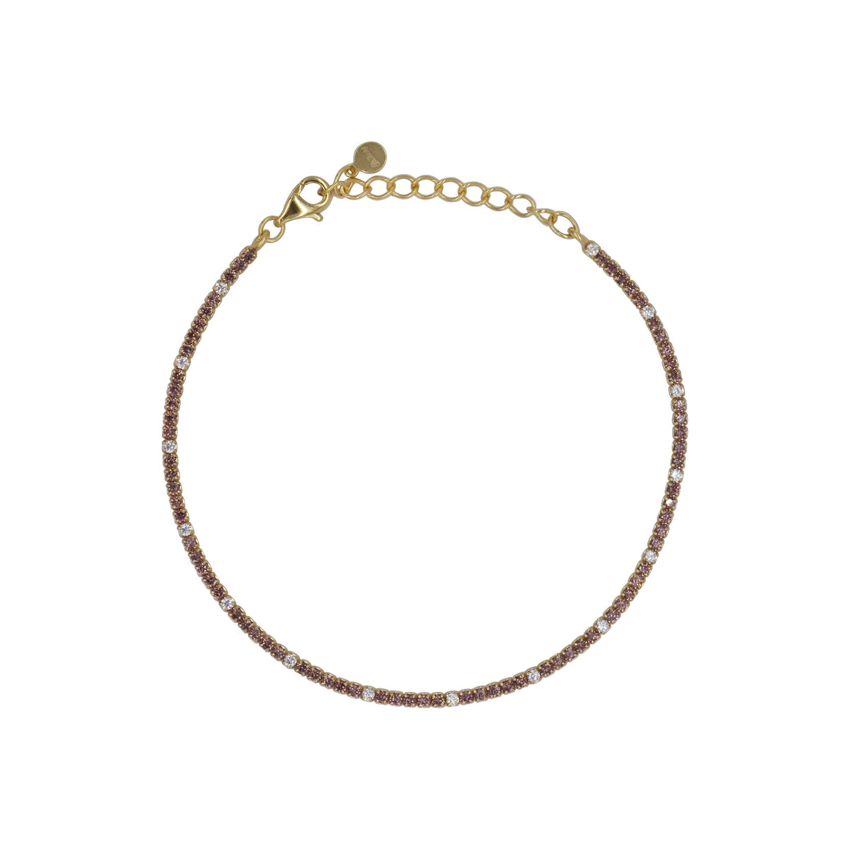 Bracciale Dilvdò tennis 1,5 mm oro marrone