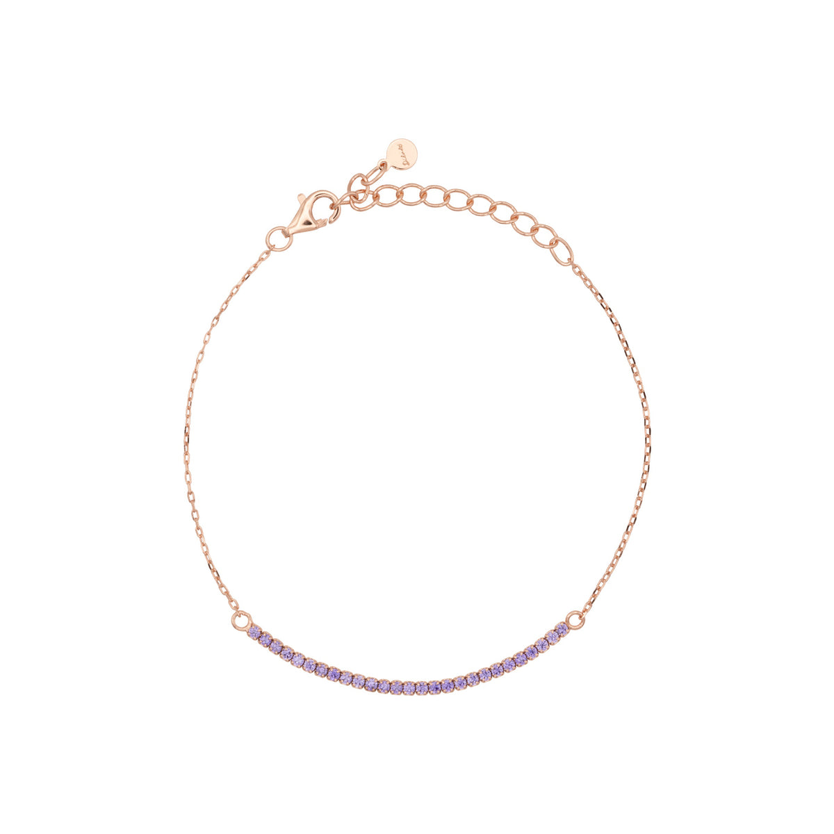 Bracciale Dilvdò half light in argento oro rosa lavanda
