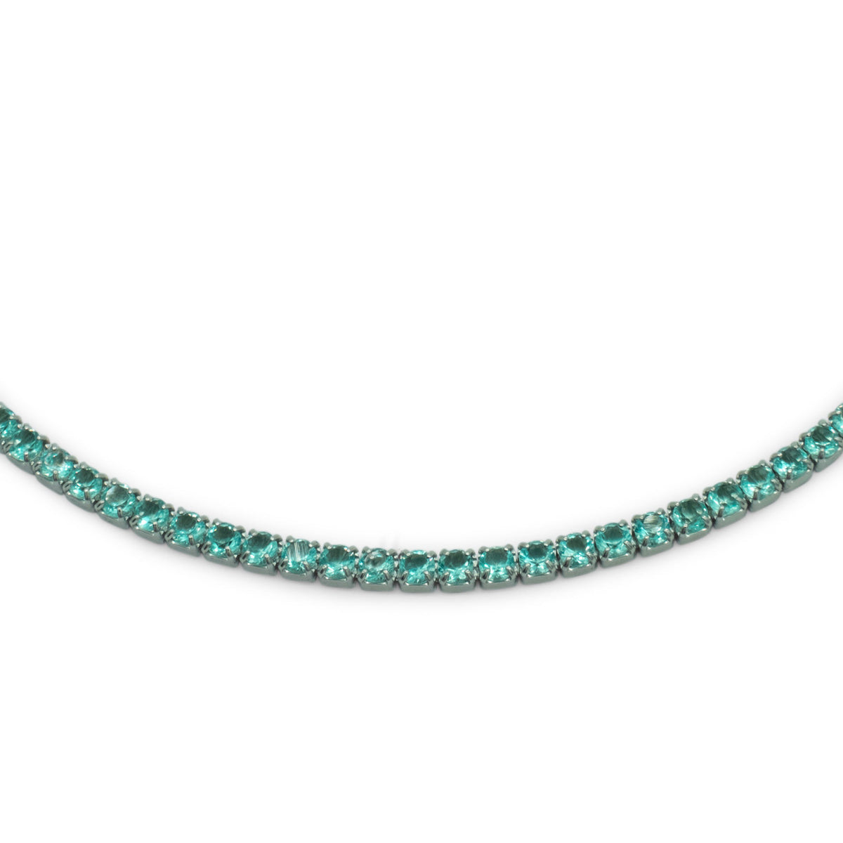 Collana Dilvdò choker tennis turchese