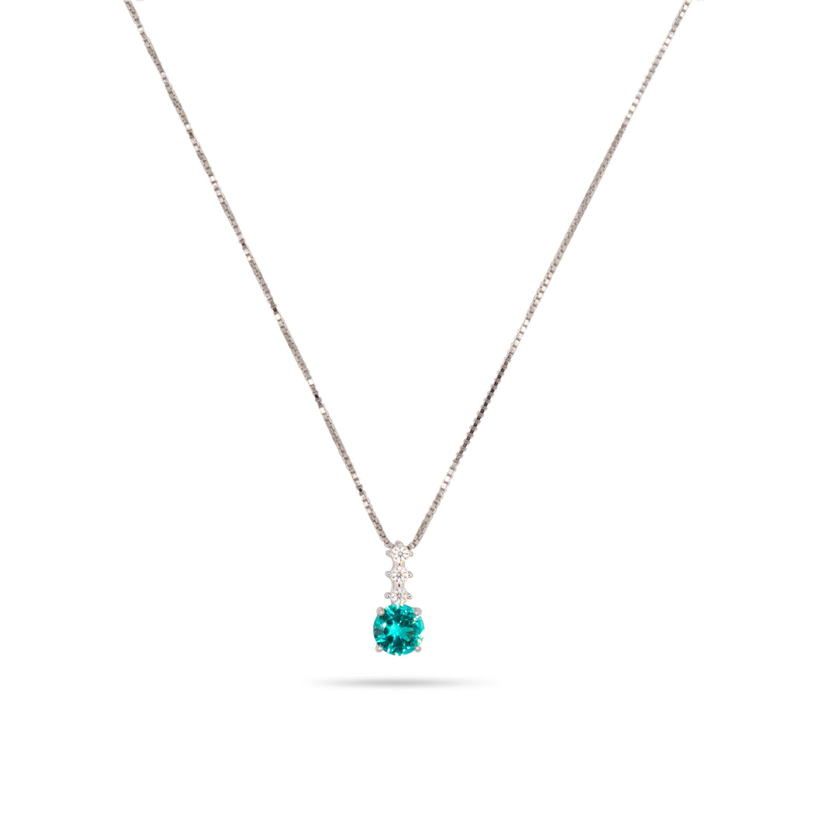 Collana Dilvdò pendente punto luce in argento turchese