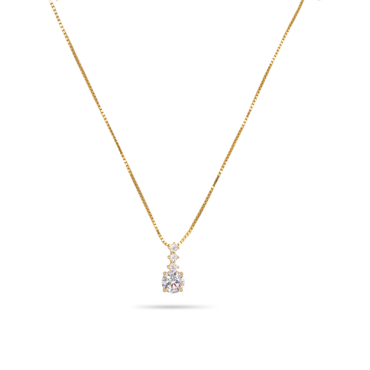 Collana Dilvdò pendente punto luce in argento oro