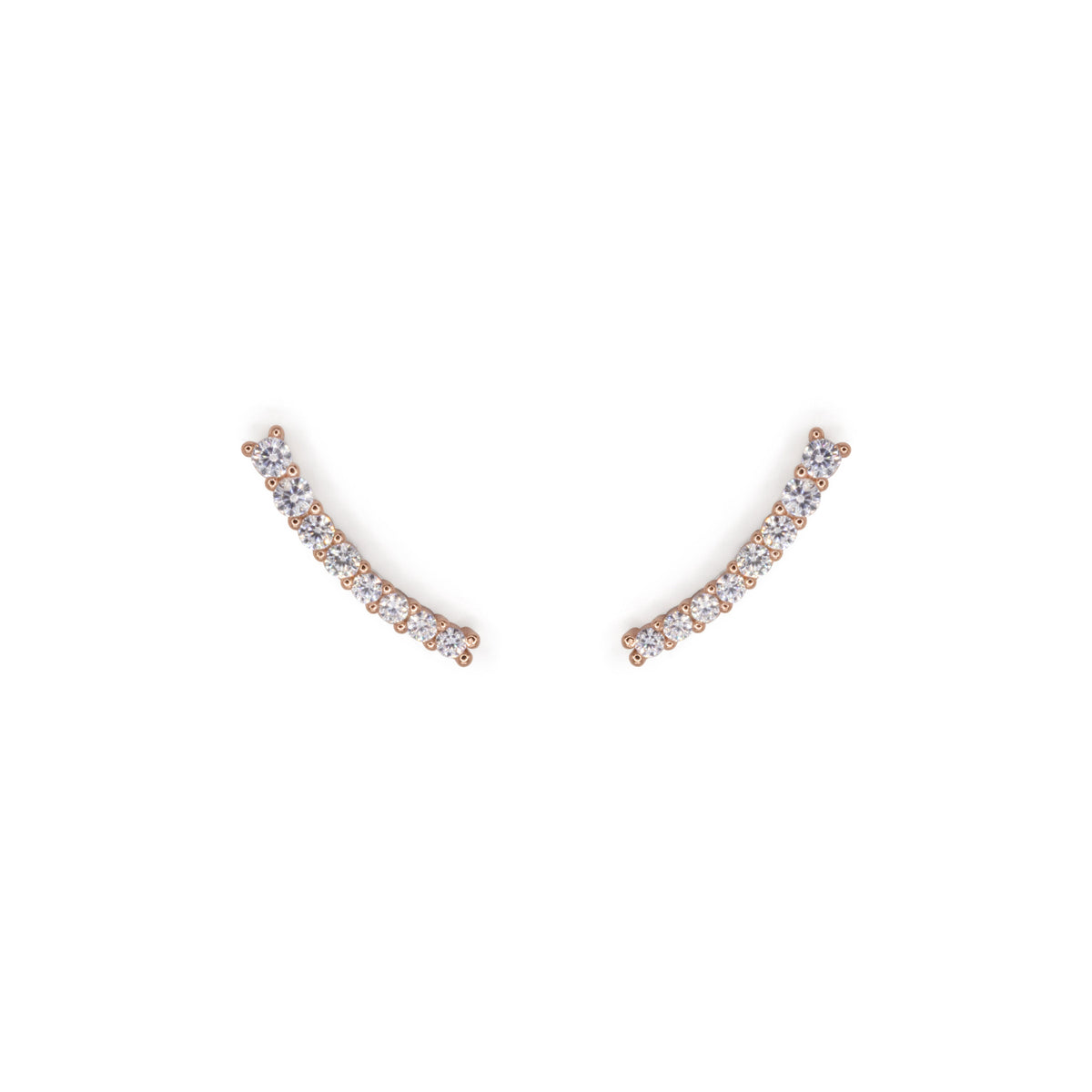 Orecchini Dilvdò light curve in argento oro rosa donna