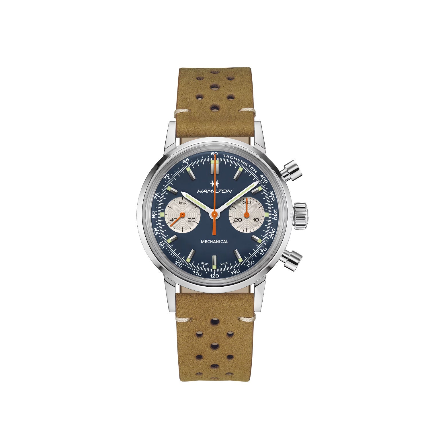 Hamilton - Orologio American Classic Intra-Matic Chronograph H 40mm Blu