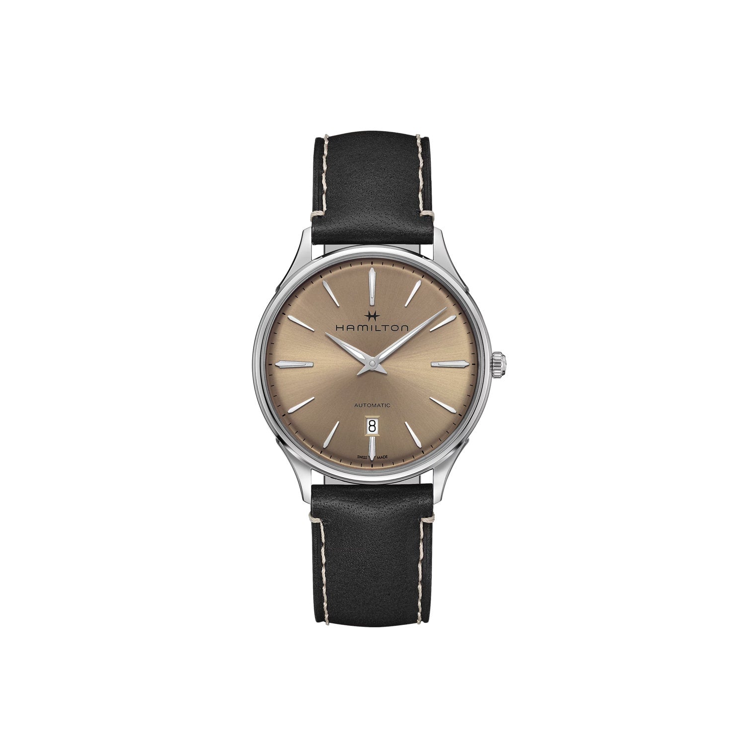 Hamilton - Jazzmaster Thinline Auto 40mm Beige Pelle