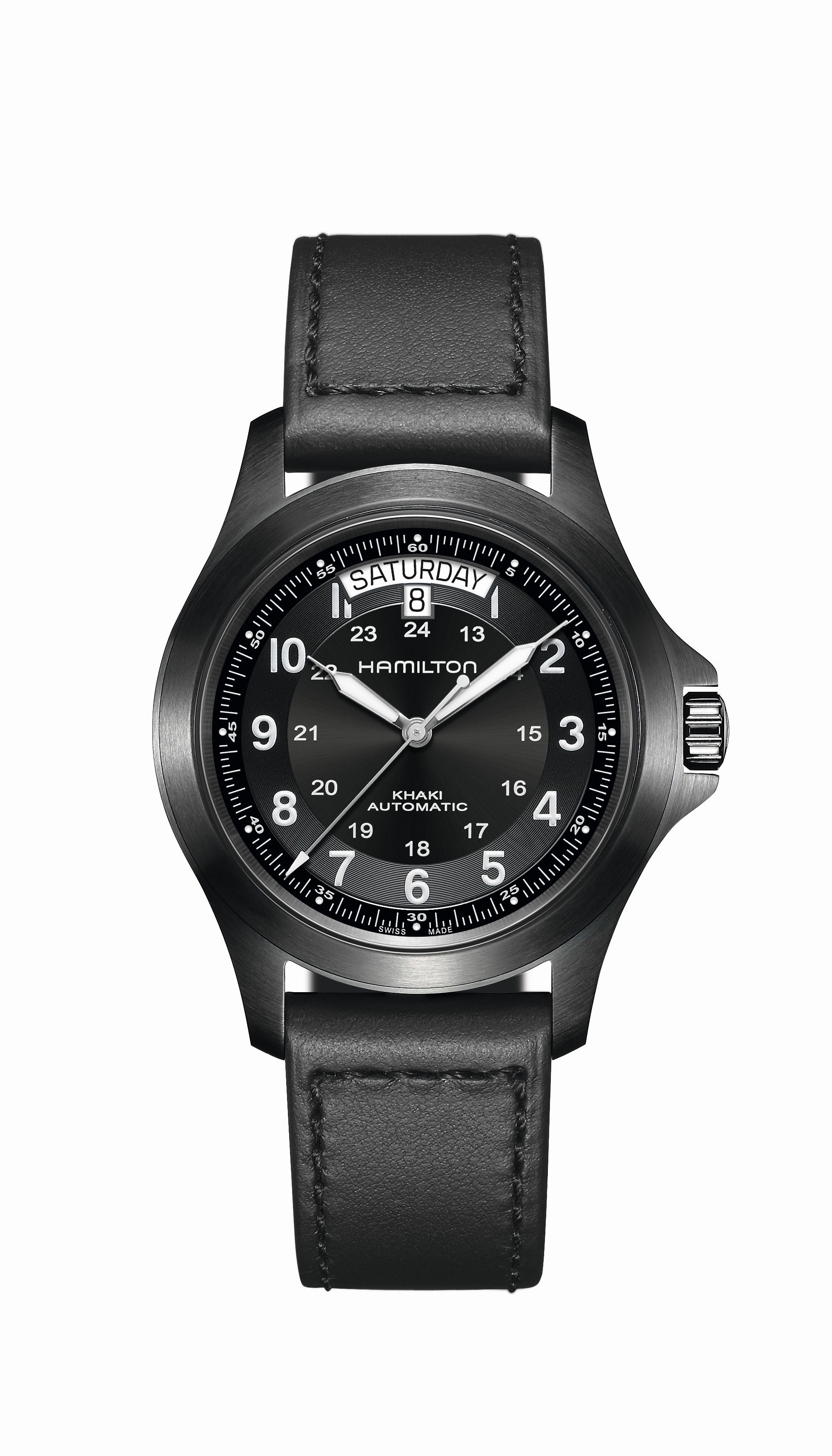Hamilton - Khaki King Auto Black Pvd - Black Strap