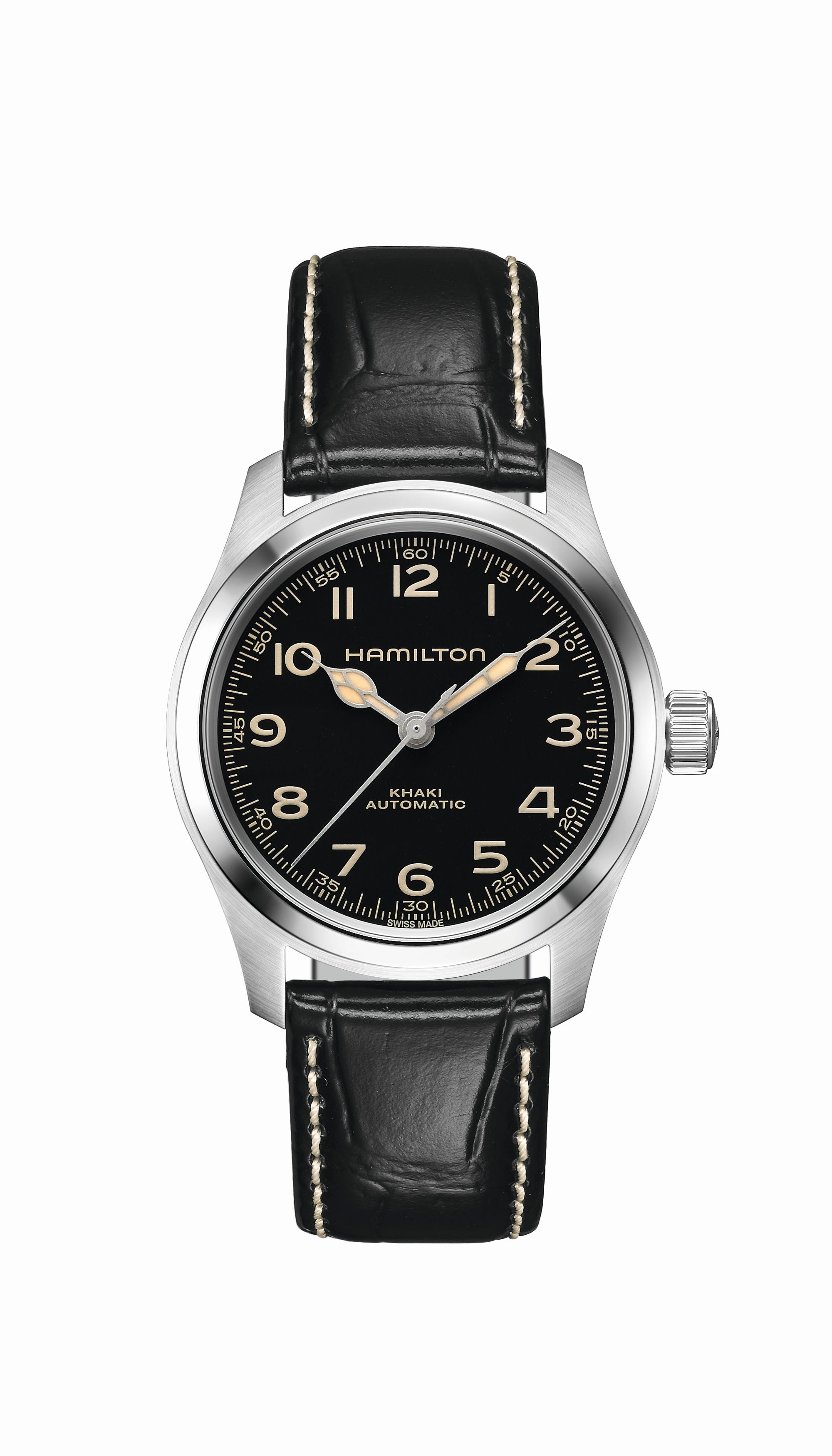 Hamilton - Khaki Field Pelle nero