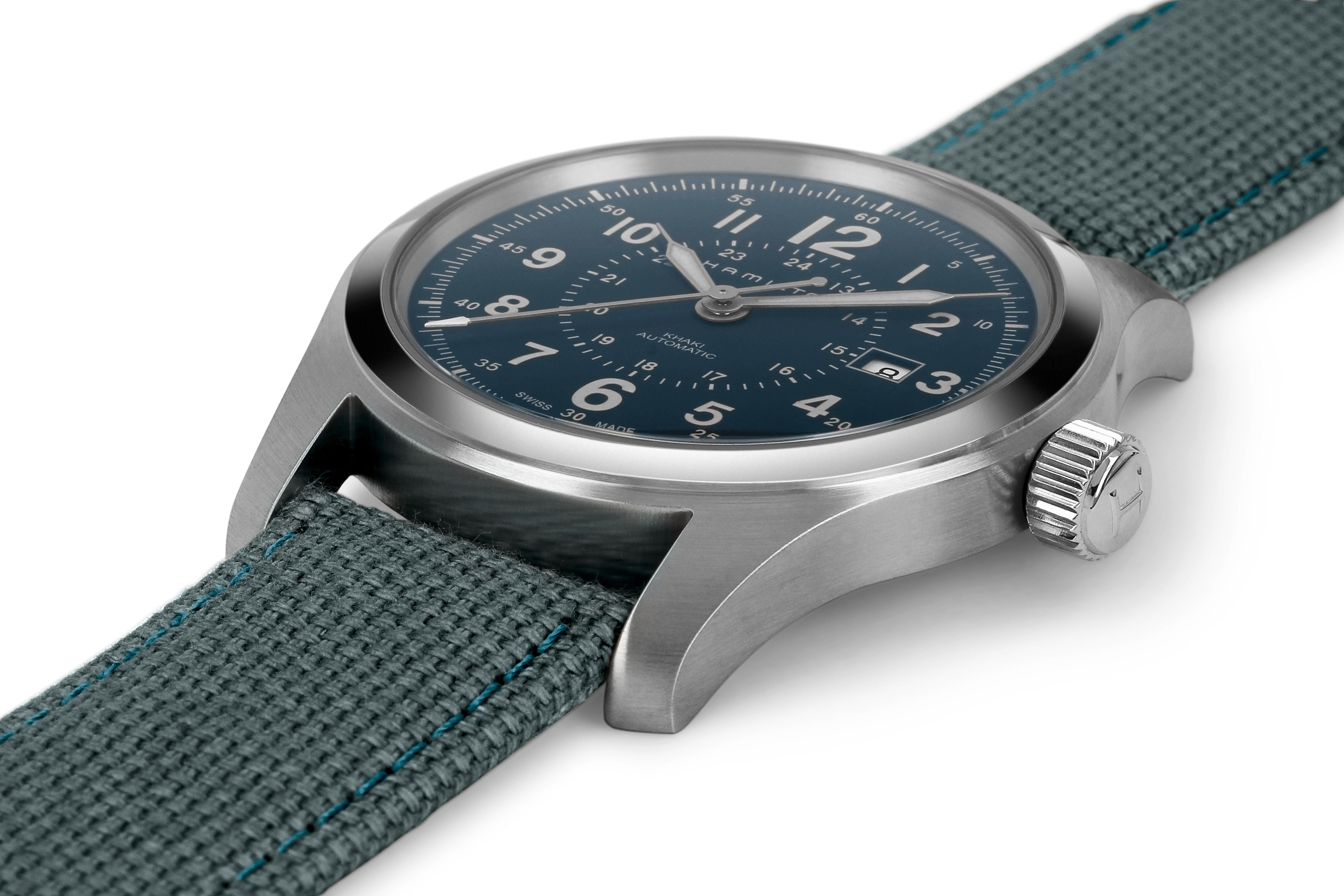 Hamilton - Khaki Field Auto 42mm Blue / Grey Canvas