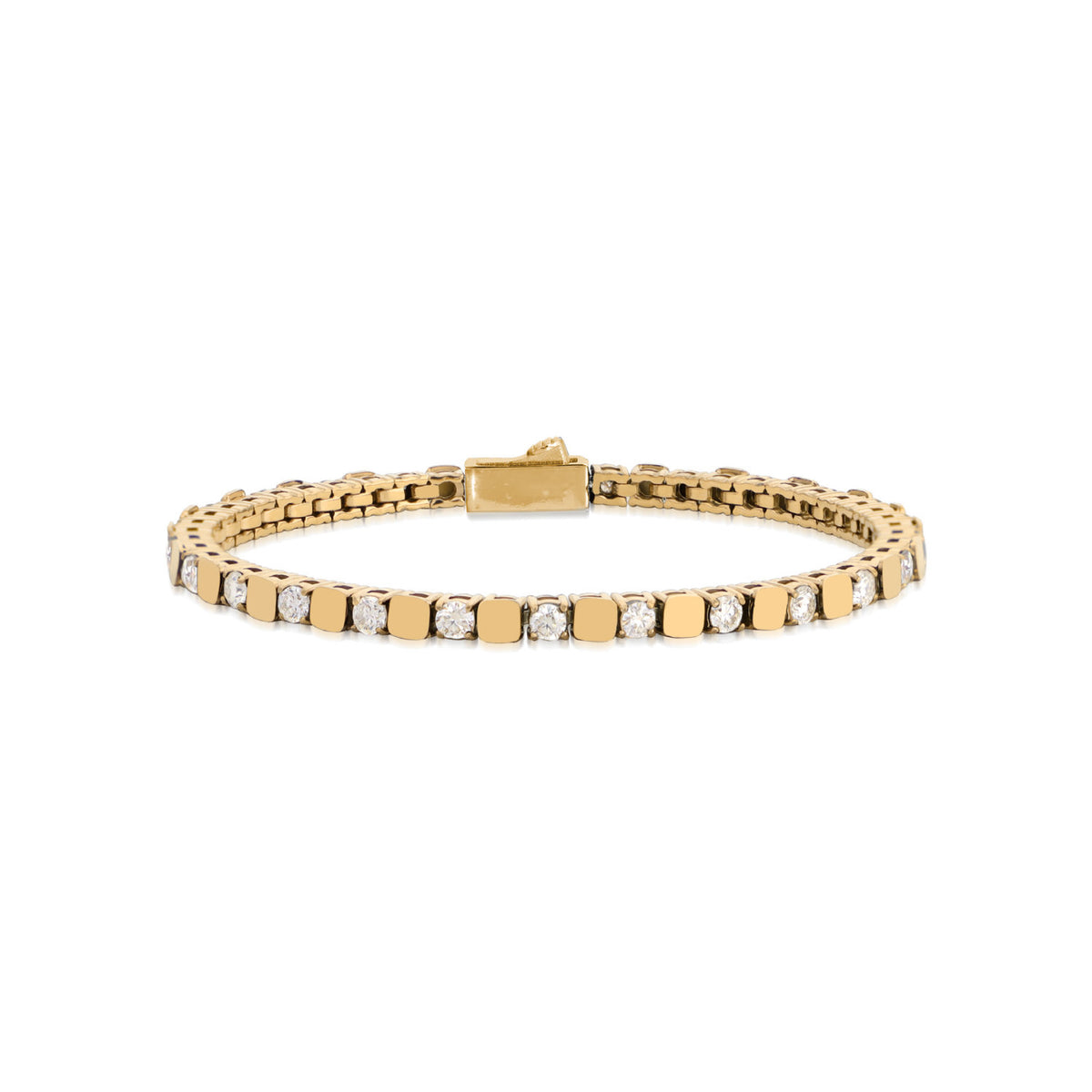 John Richmond - Bracciale Tennis in lega di titanio gold IP e Brillanti
