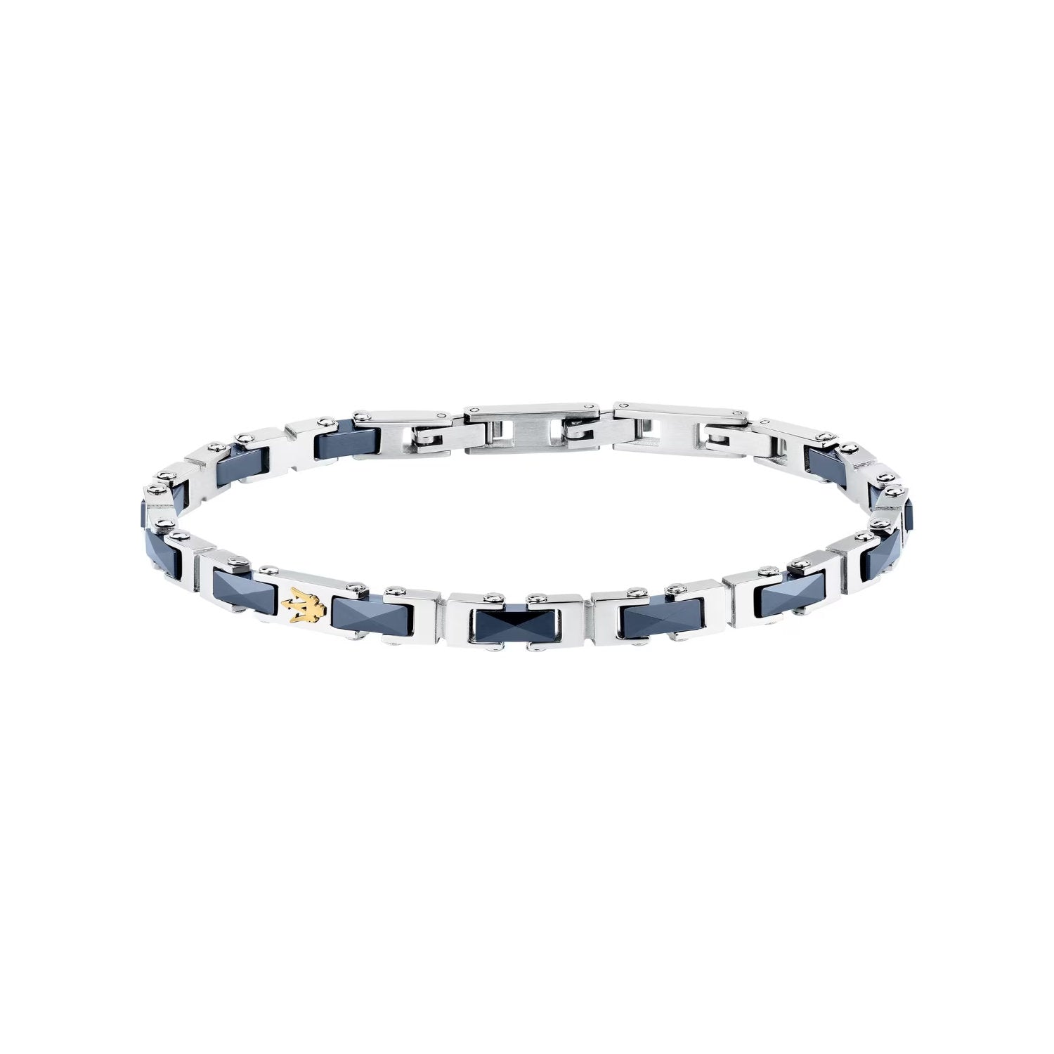 Maserati - Bracciale Ceramic Acciaio Blu
