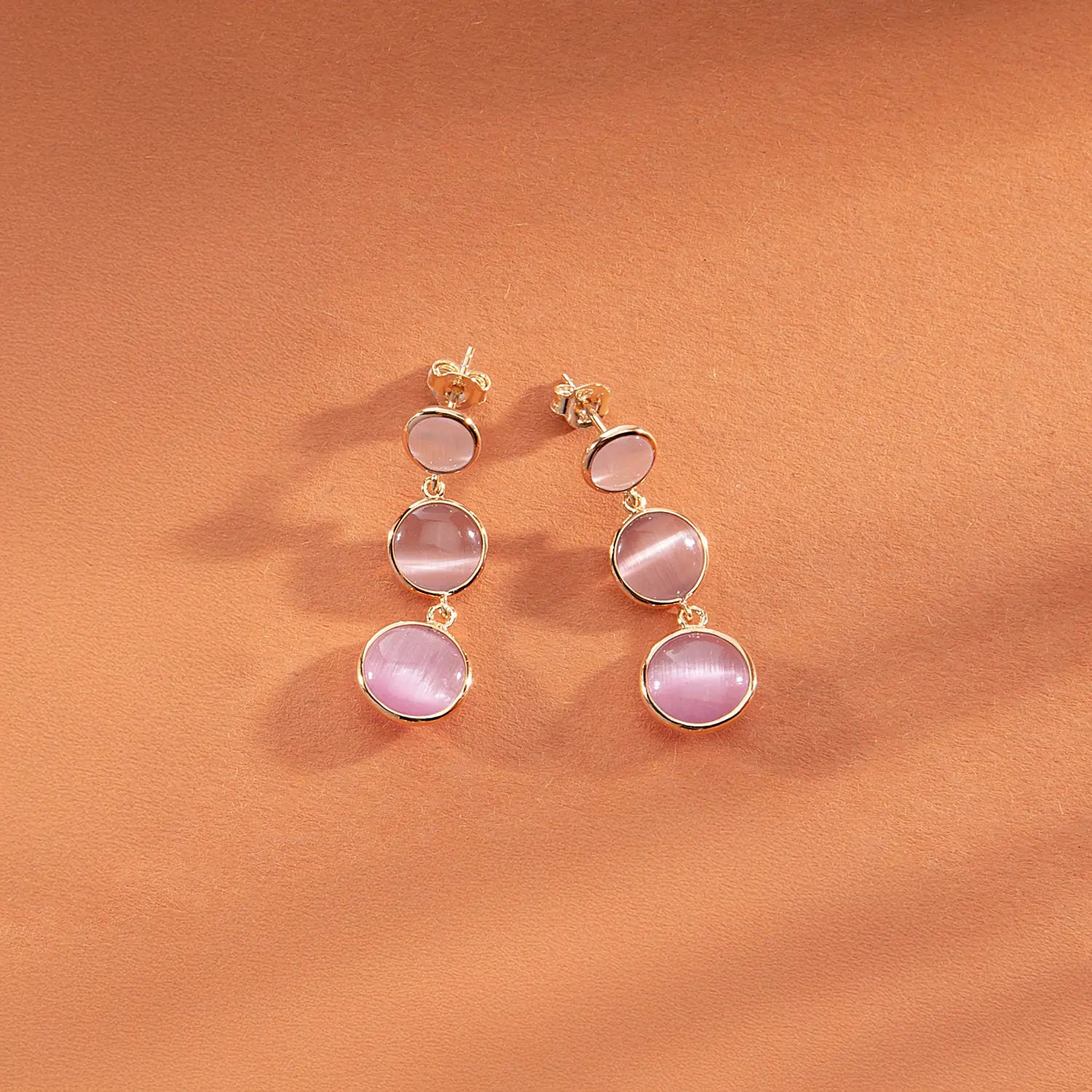 Morellato - Orecchini Venezia Argento dorato Cat Eye Rosa