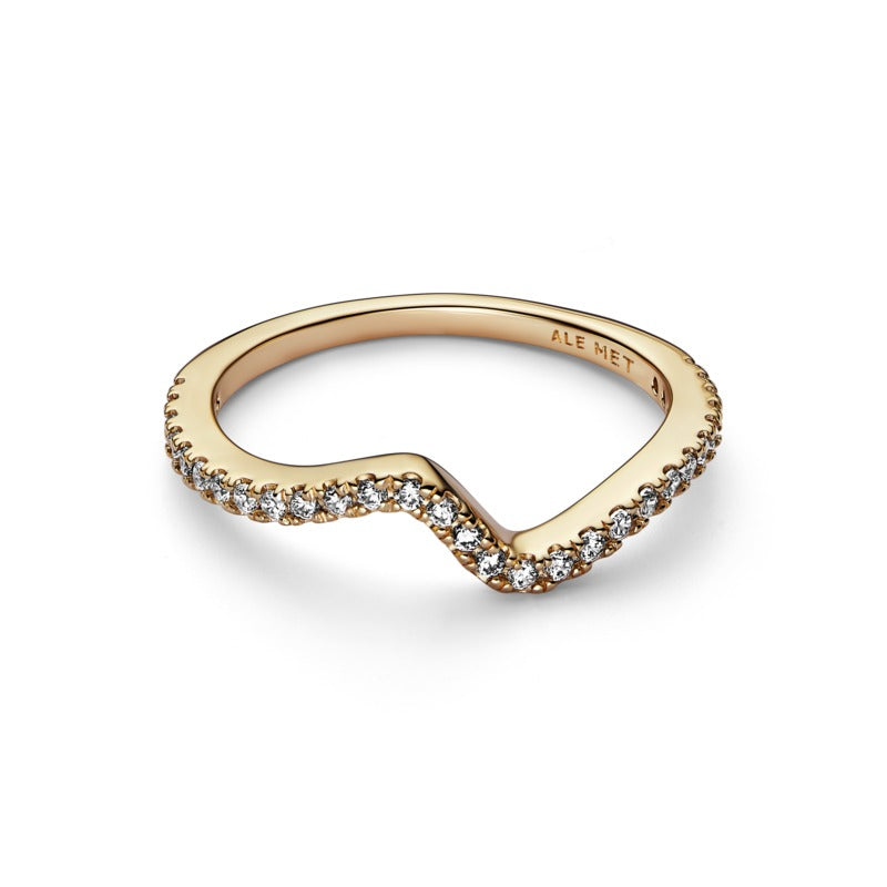 Pandora - Anello Onda Pietre Luminose