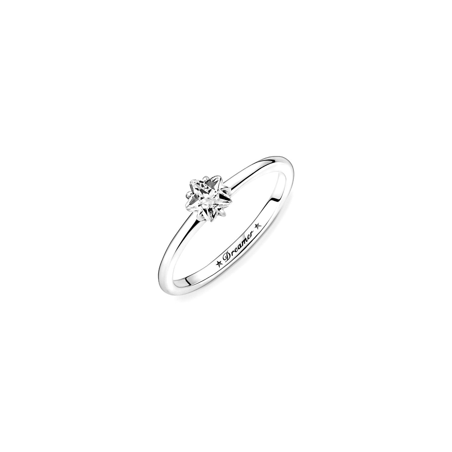 Pandora - Anello Solitario Stella Celeste Argento