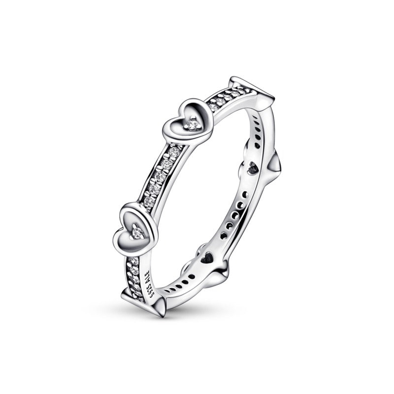 Pandora - Anello Cuori Radianti Luminosi