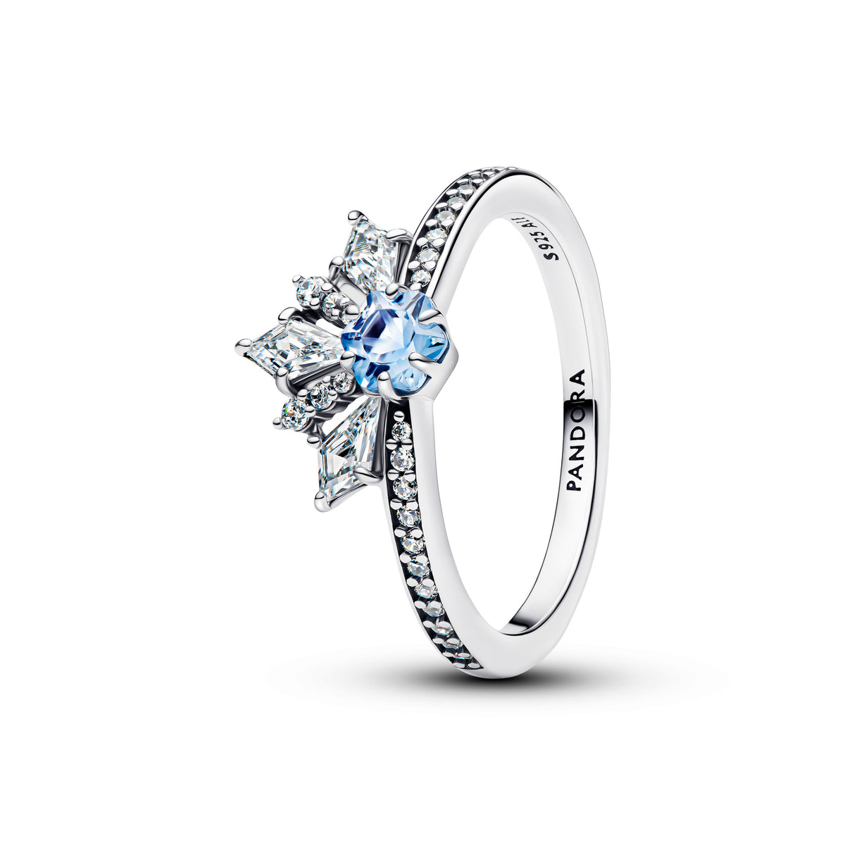 Anello Pandora Disney Frozen Elsa Tiara in argento blu