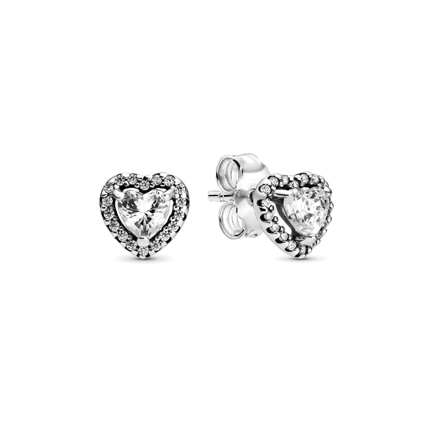 Pandora - Orecchini Cuori in Rilievo Argento