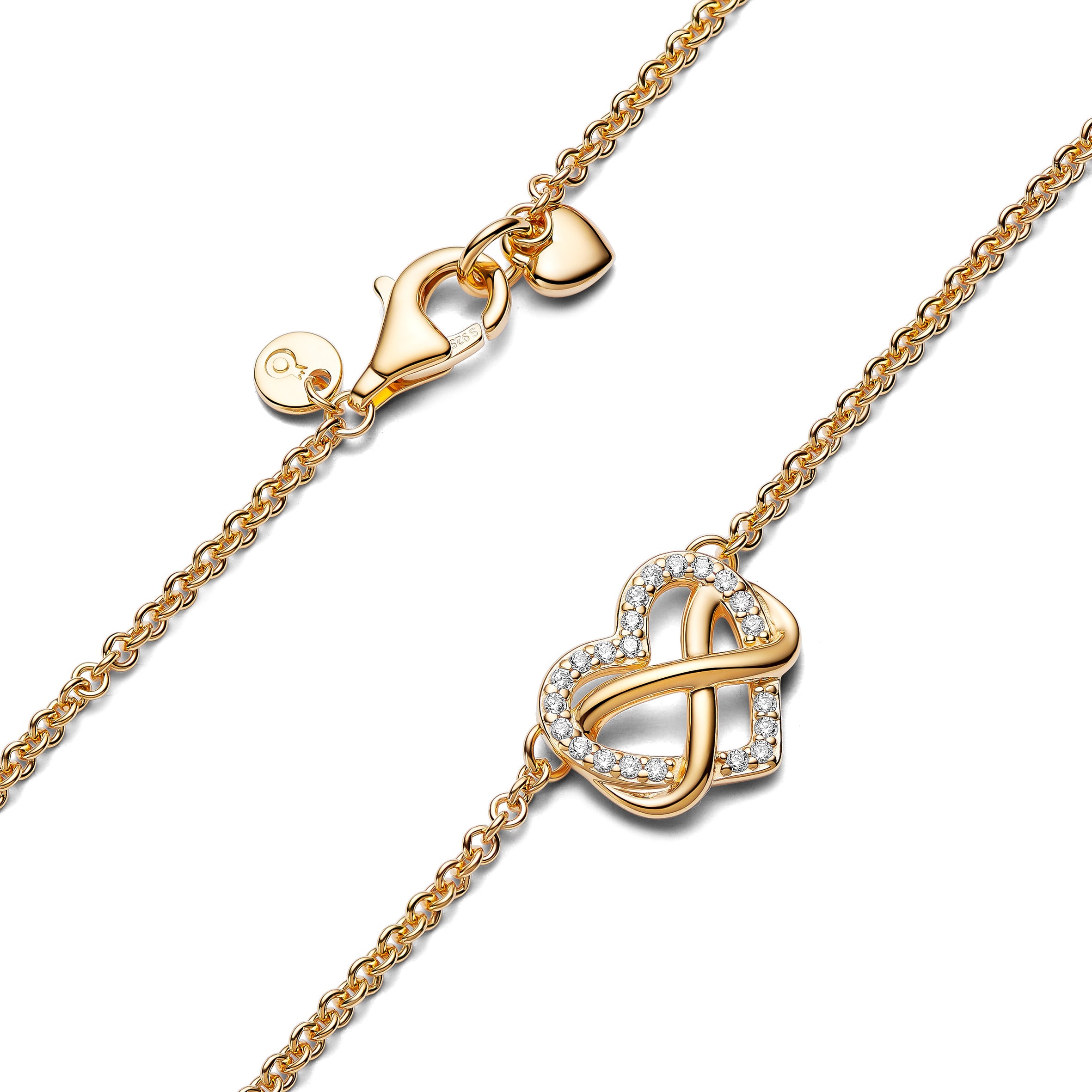 Pandora - Collana Cuore Infinito Pietre Luminose