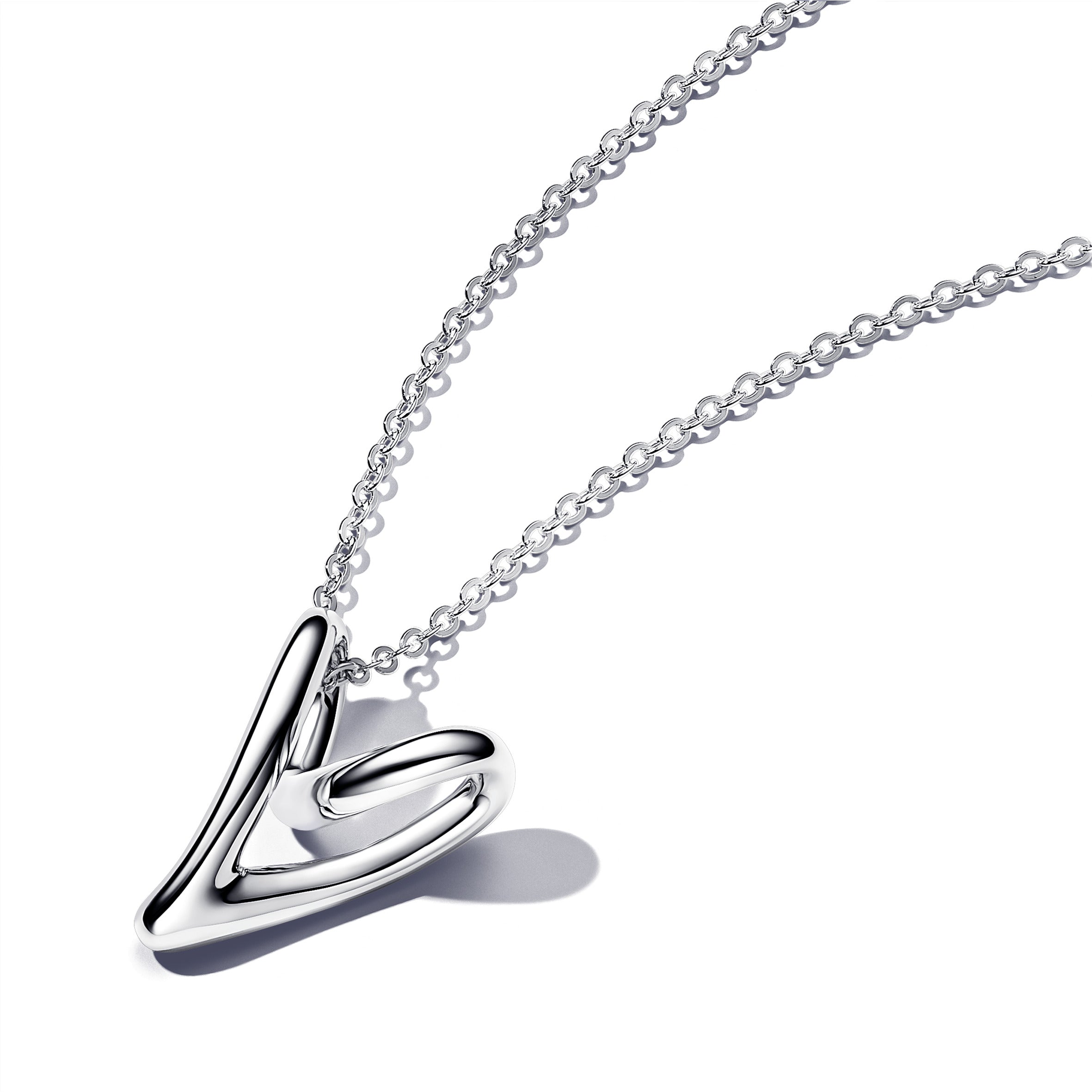 Pandora - Collana Cuore Linea Sinuosa Argento