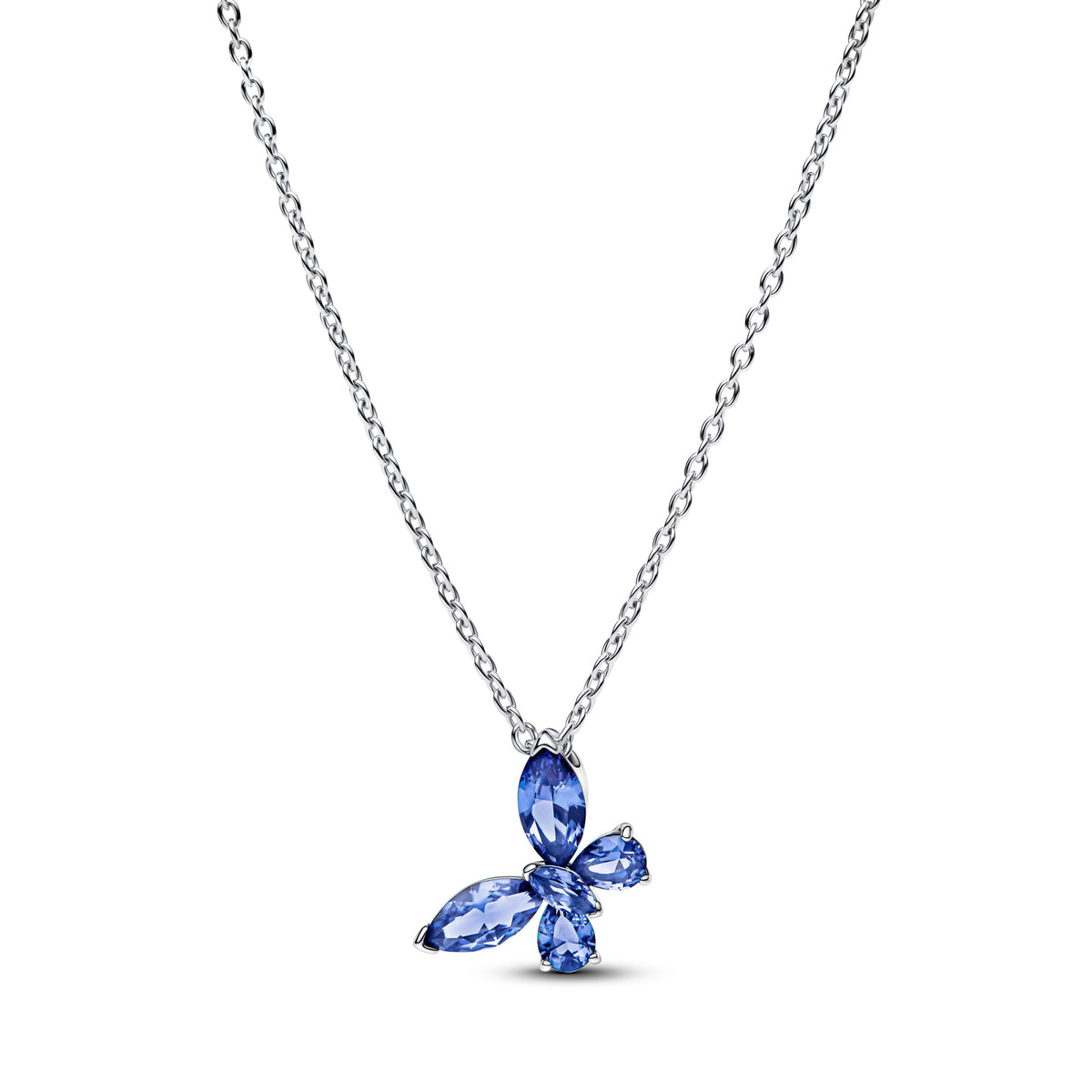 Collana Pandora farfalla blu e argento