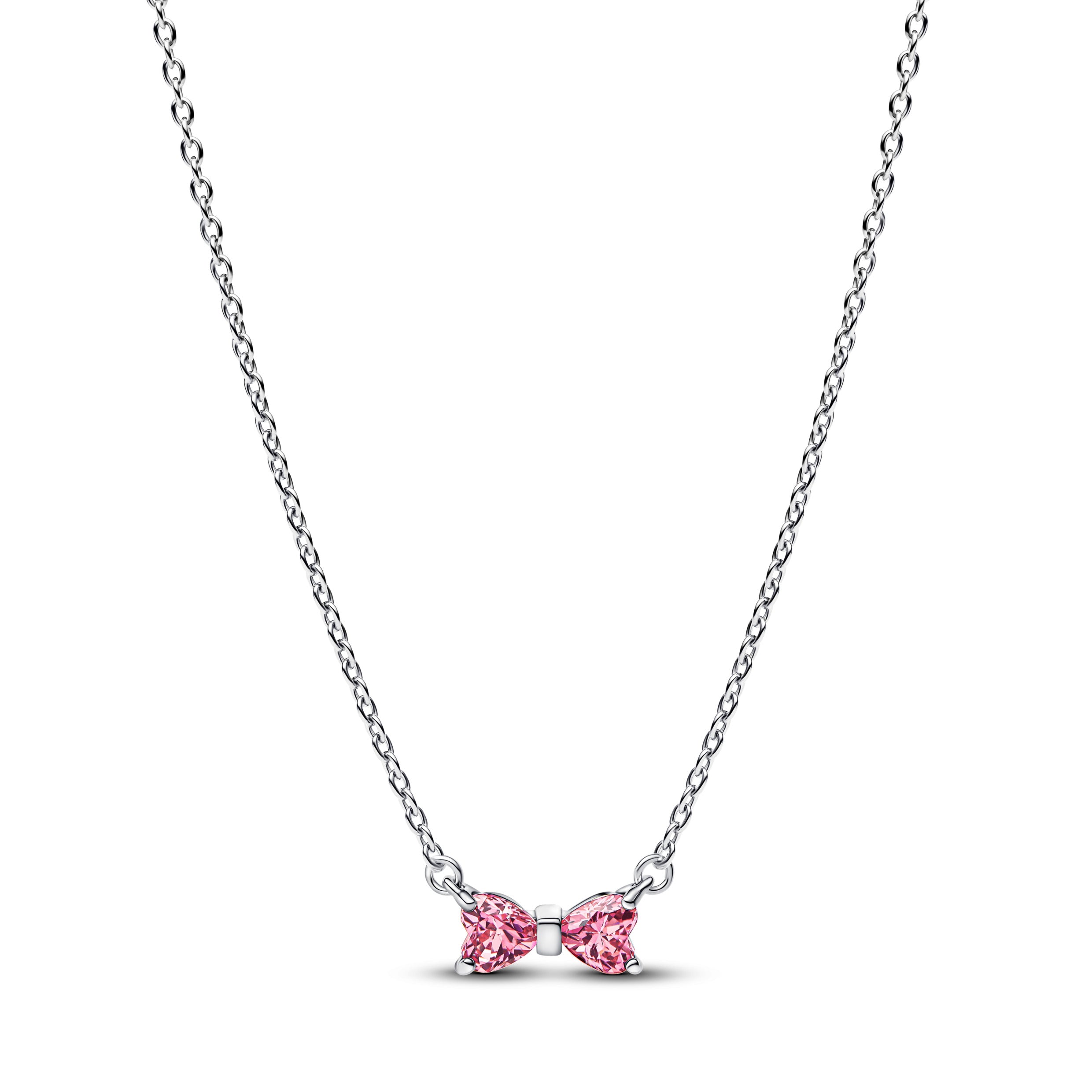 Pandora - Collana Fiocco Luminoso Rosa