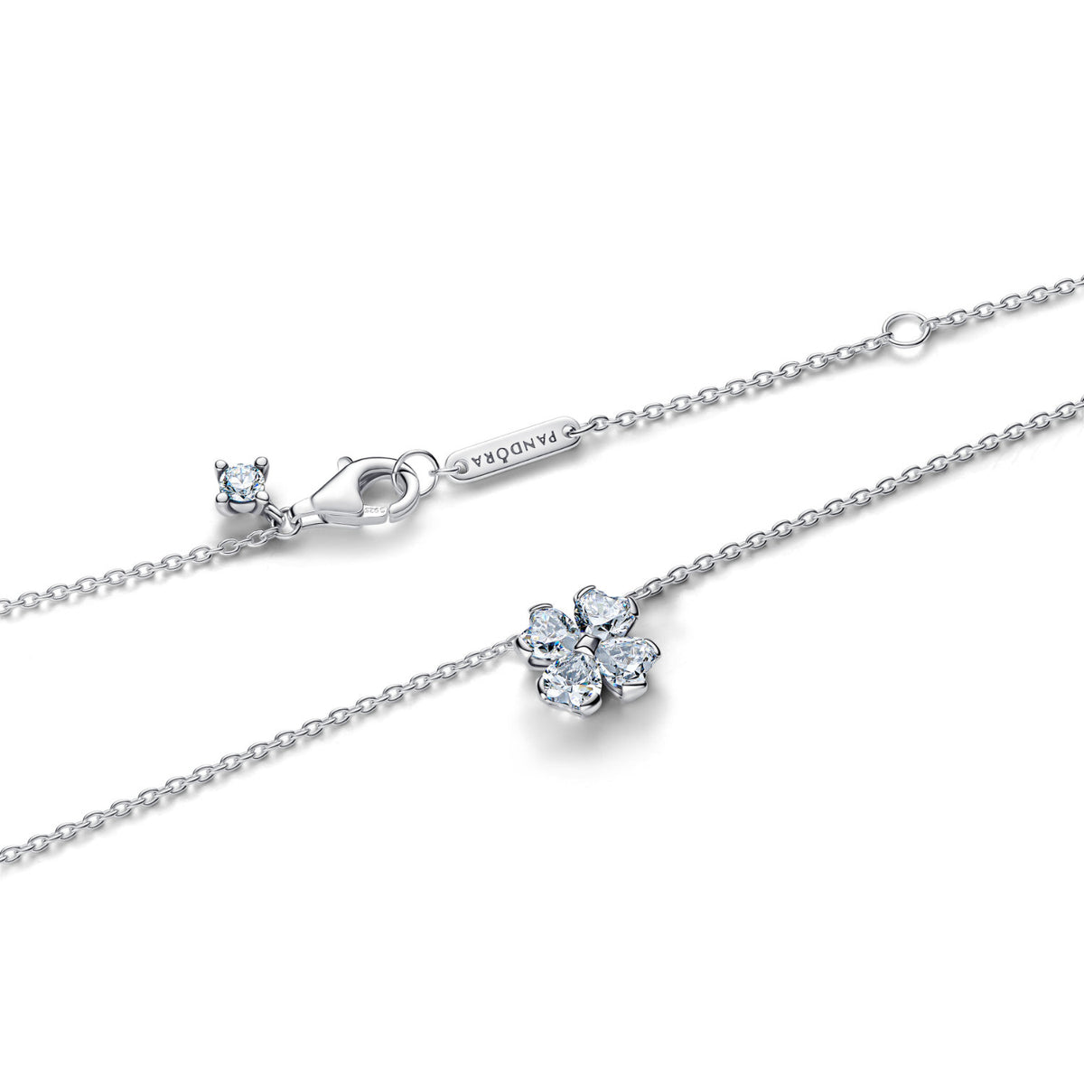 Collana Pandora quadrifoglio in argento