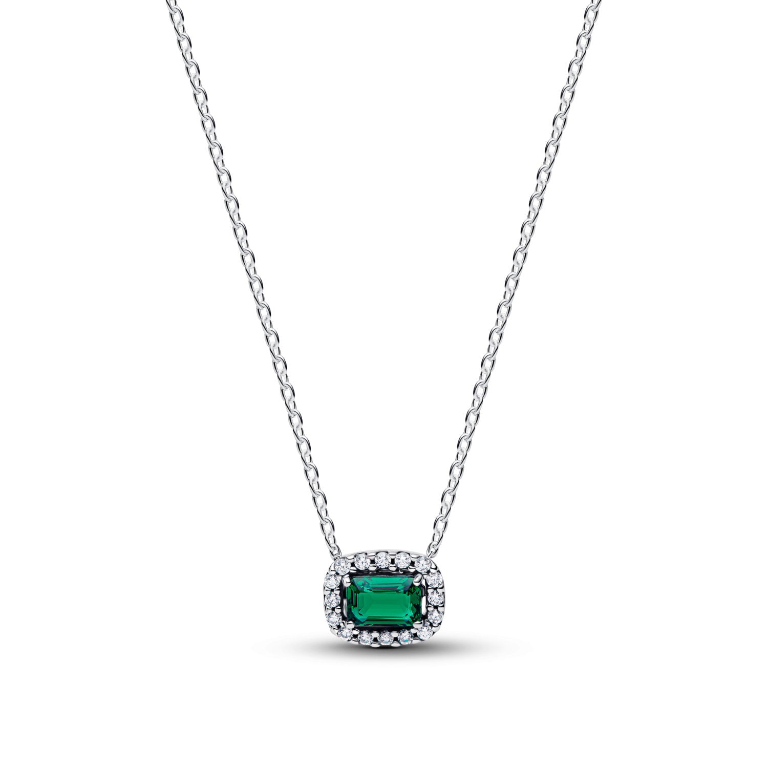 Pandora - Collana argento sterling con cristallo verde e zirconia cubica