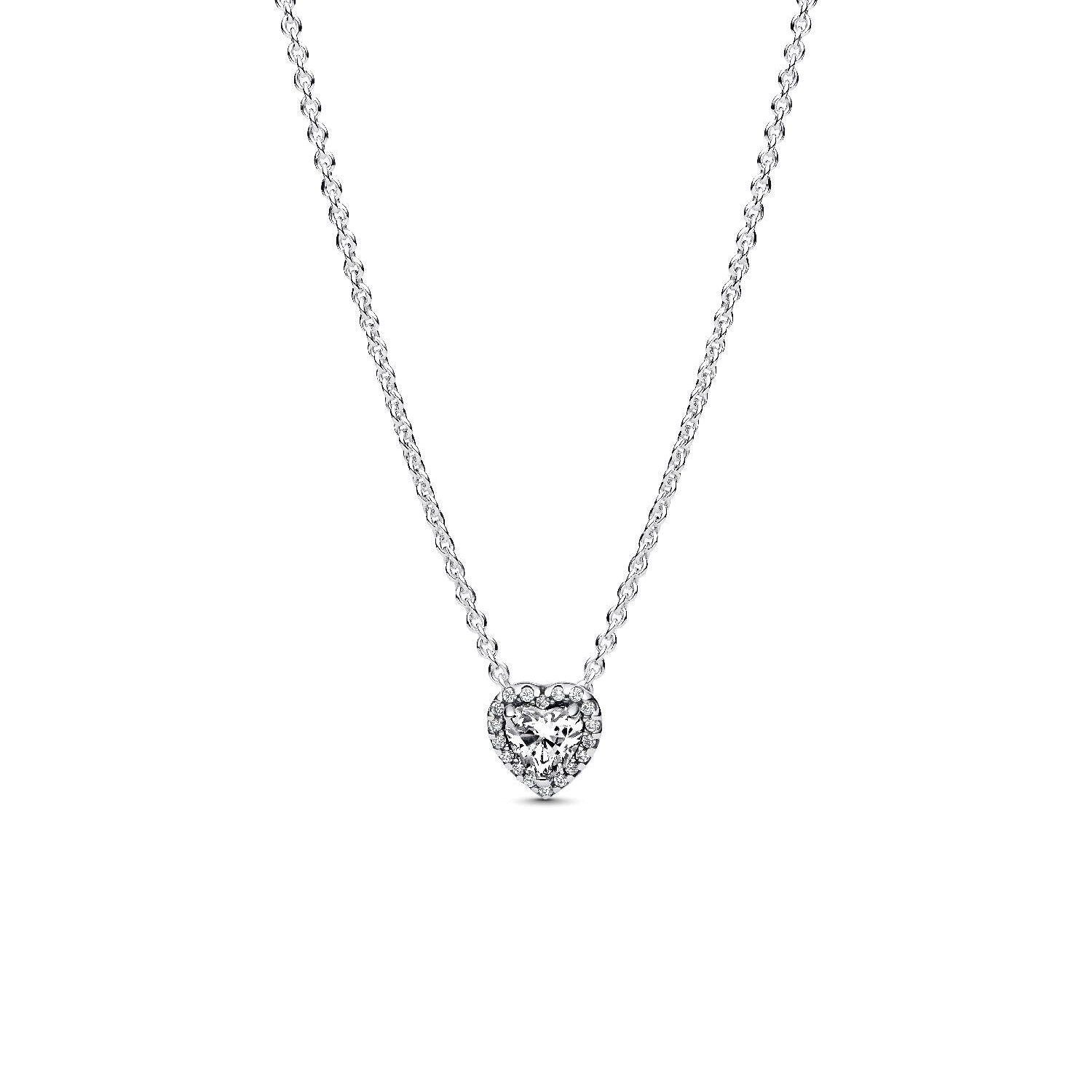 Pandora - Collana Cuore in Rilievo Argento