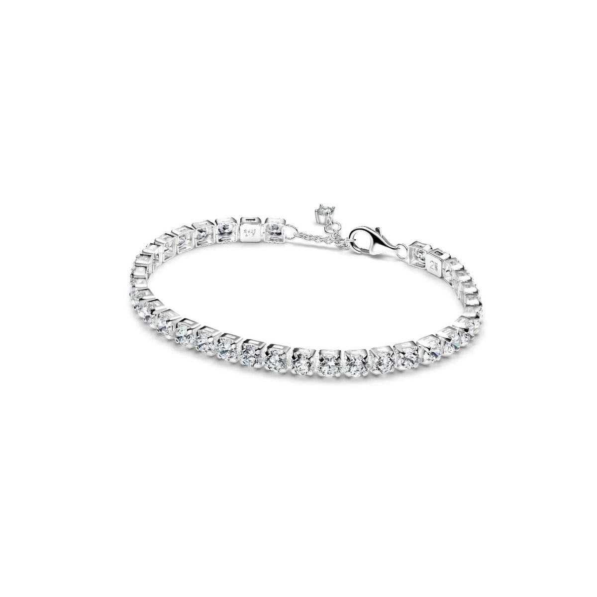 Bracciale Pandora tennis con pietre grandi in argento