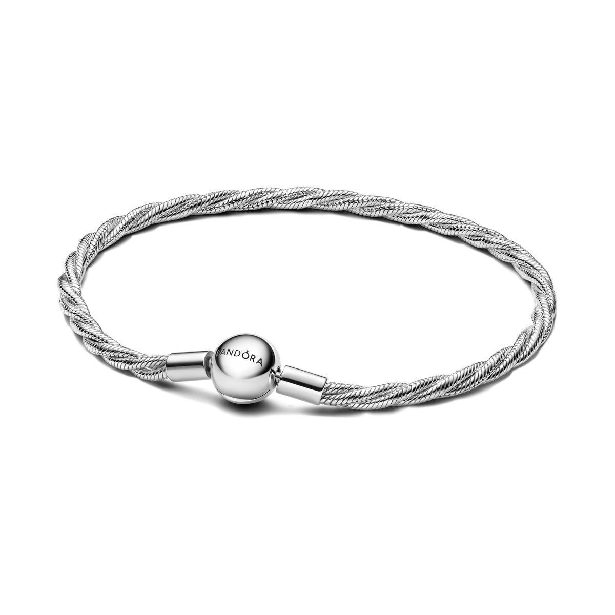 Bracciale Pandora snake ritorto in argento
