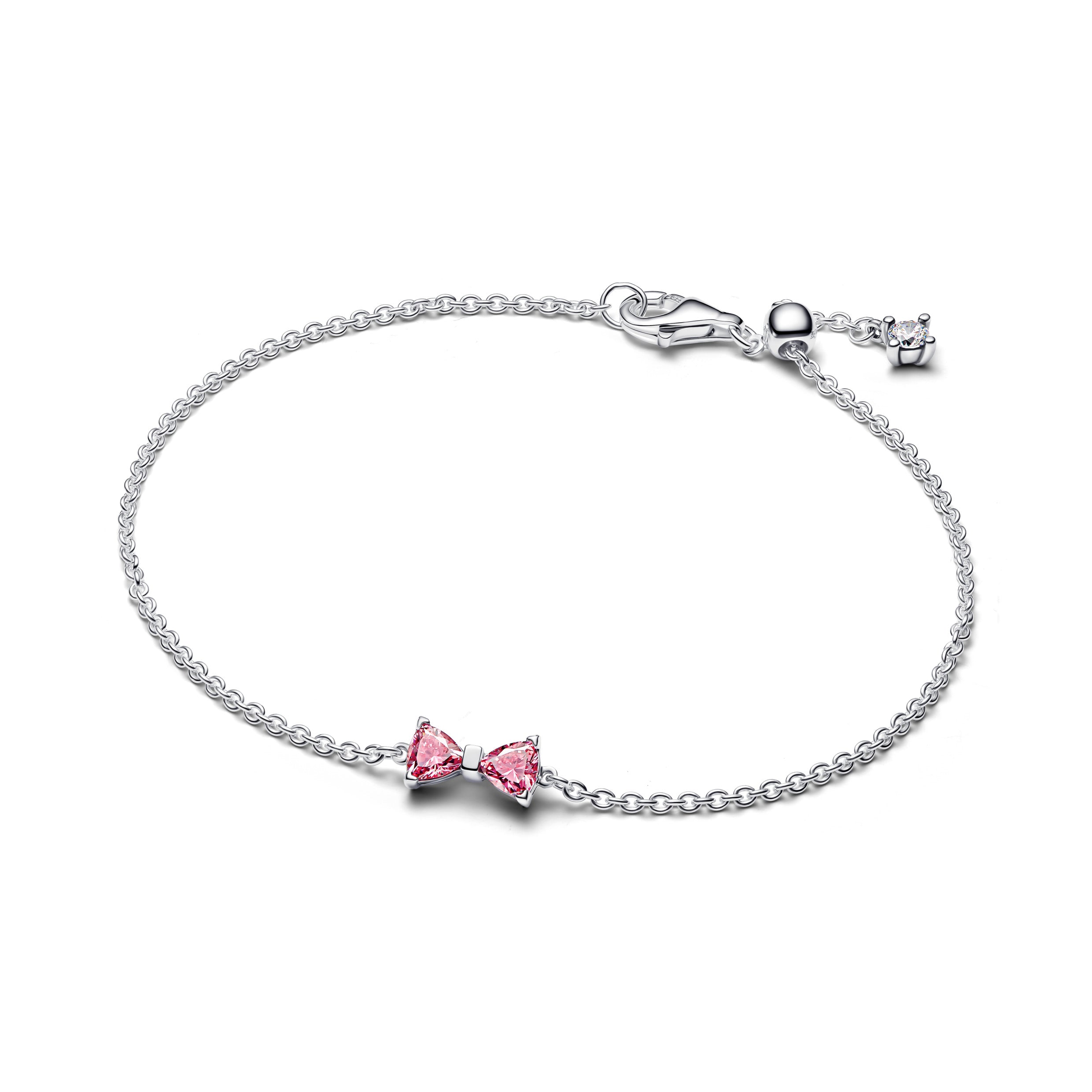 Pandora - Bracciale Fiocco Luminoso Rosa