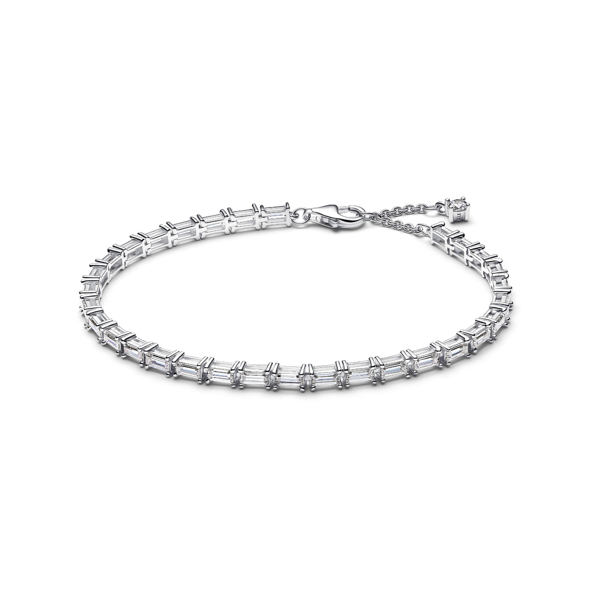 Bracciale Pandora Tennis Taglio Baguette in argento