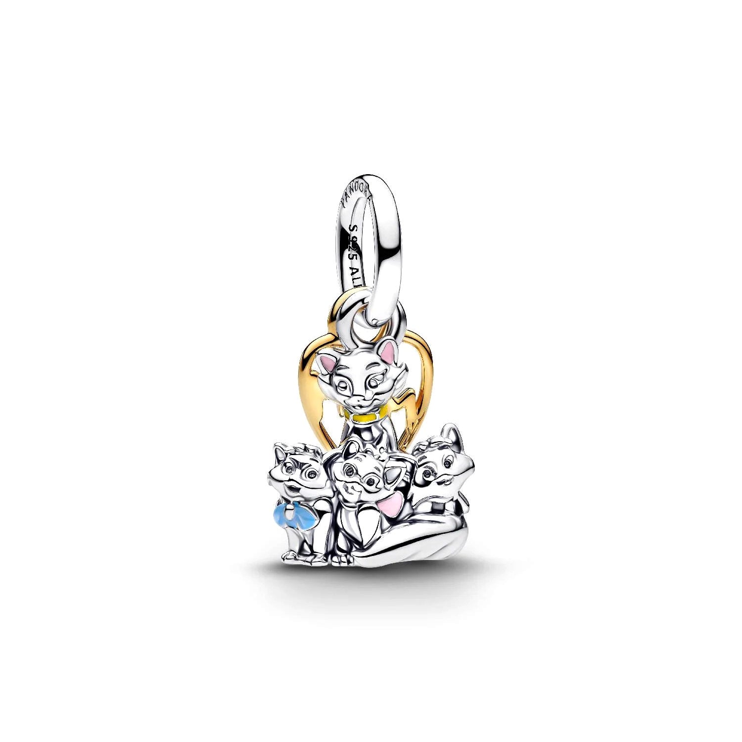 Pandora - Charm Disney, Gli Aristogatti, Duchessa e i suoi gattini Argento