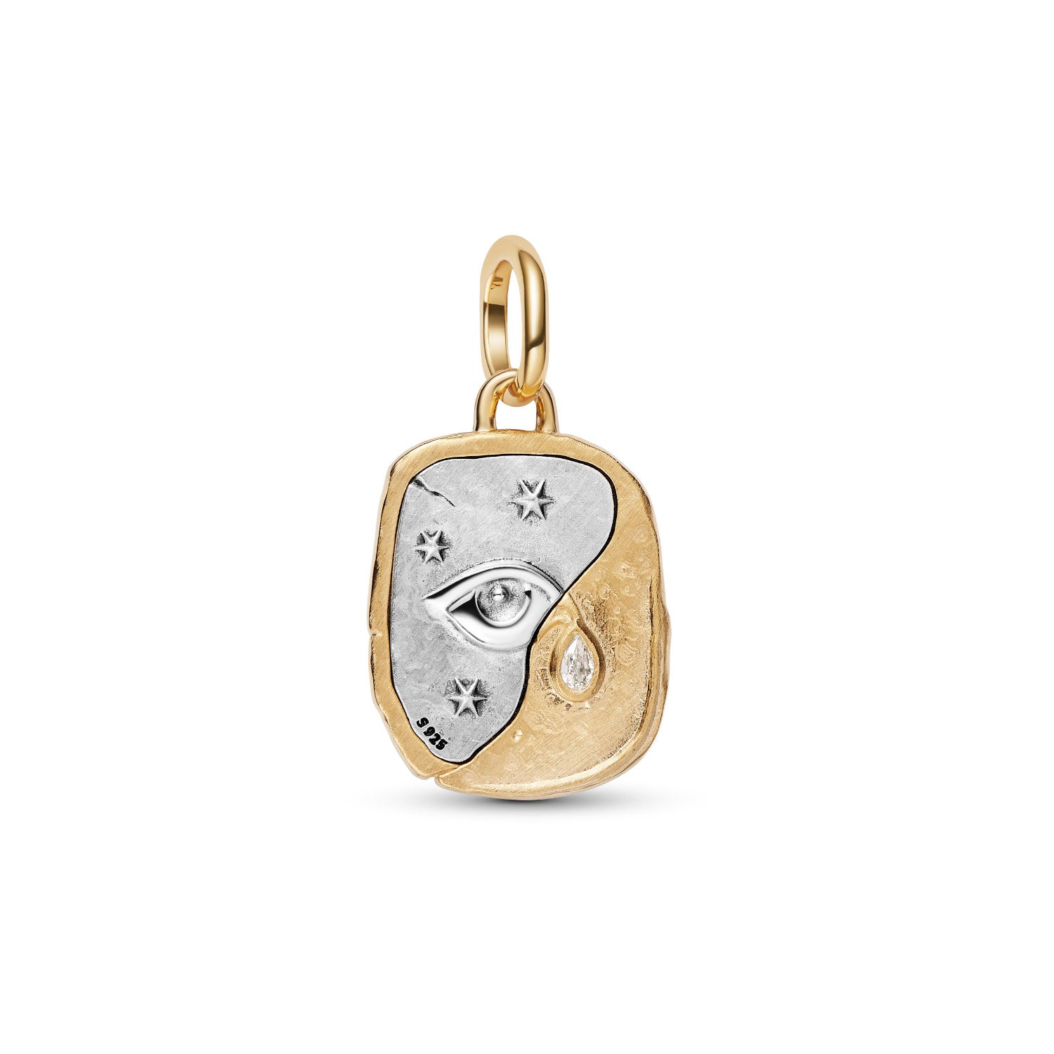 Pandora - Charm Medallion Occhio "Nosce Te Ipsum" finitura oro