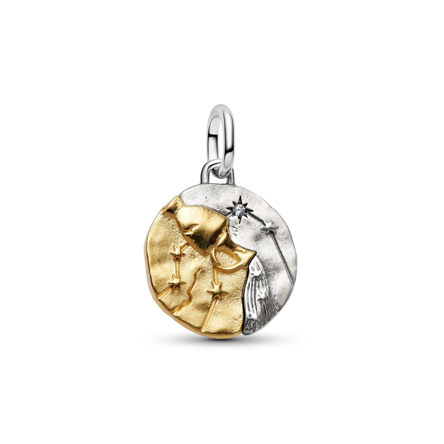 Pandora - Charm Medallion Acquario Argento finitura oro