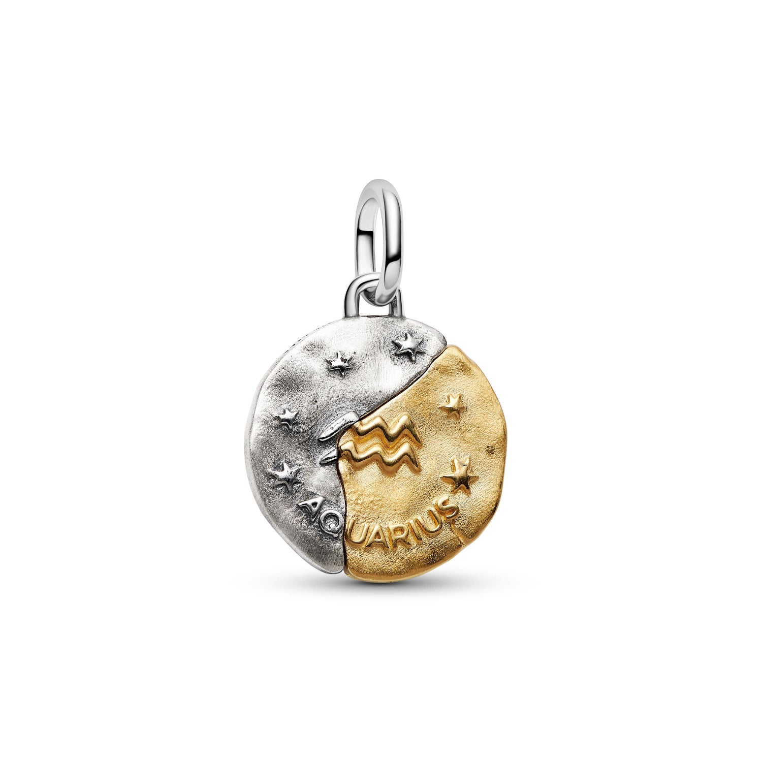 Pandora - Charm Medallion Acquario Argento finitura oro